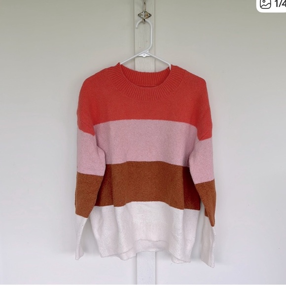 Old Navy Colorblock Striped Sweater - Picture 2 of 4